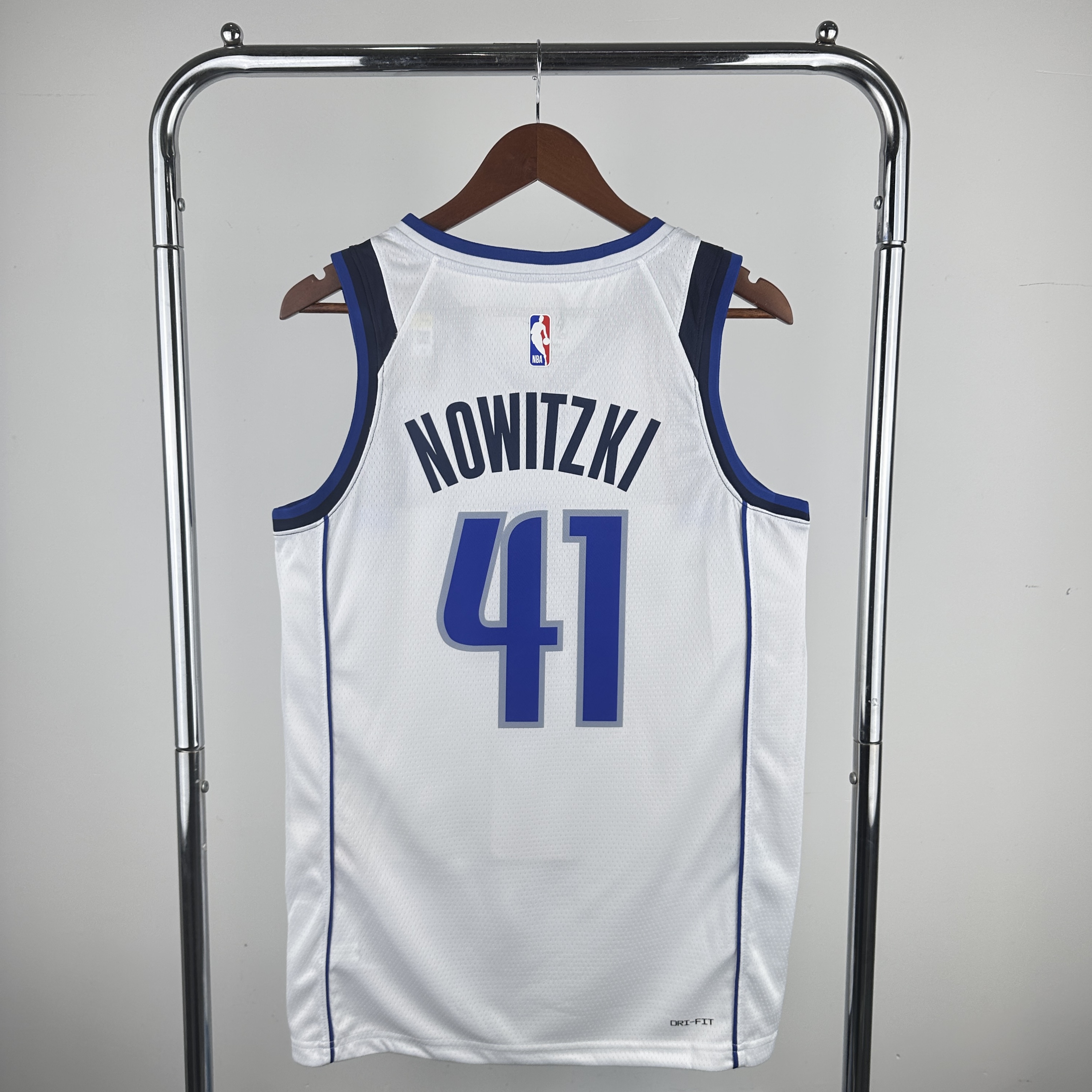 Men Dallas Mavericks #41 Nowitzki White Nike 2024 NBA Jerseys